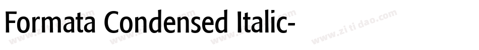 Formata Condensed Italic字体转换